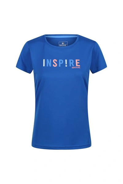 Regatta Womens/ladies Fingal Vi Text T-shirt In Blue