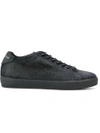 Leather Crown Low Black Suede