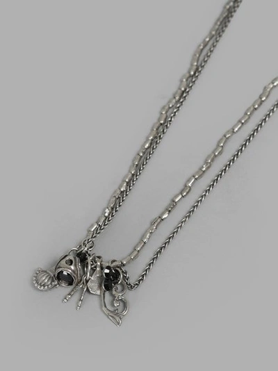 Goti Silver Multicharm Necklace