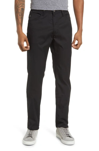 Ag Tellis Slim Fit Cool Comfort Performance Twill Pants In Pure Black