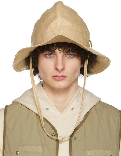 Visvim Panamka Scout Leather Hat In Beige | ModeSens