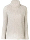 Liska Roll Neck Sweater In Neutrals