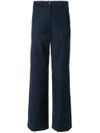Semicouture Wide Leg Trousers - Blue