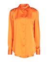 Nineminutes The Up Satin Shirt In Orange