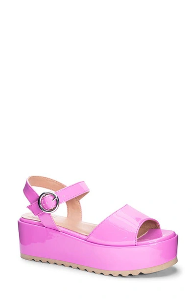 Dirty Laundry Jump Out Platform Sandal In Pink