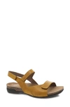 Dansko Ronda Slide Sandal In Yellow Waxy Burnished