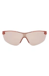 Nike Sun Victory Elite 60mm Shield Sunglasses In Matte Fossil Rose/ir Road Tint