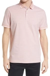 Nordstrom Contrast Collar Polo In Pink Glass Feeder Stripe