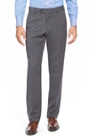Ballin Classic Fit Flat Front Solid Wool Dress Pants In Mid Grey