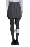 Thom Browne Ribbed Bar Stripe Merino Wool Opaque Tights In Med Grey