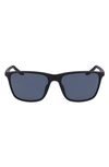 Nike Sun State 55mm Sunglasses In Matte Black/ Dark Grey