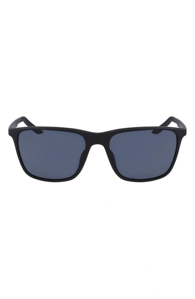 Nike Sun State 55mm Sunglasses In Matte Black/ Dark Grey