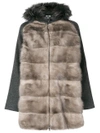 P.a.r.o.s.h . Fur Panelled Jacket - Grey