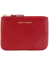 Comme Des Garçons Logo-print Zip-up Wallet In Red