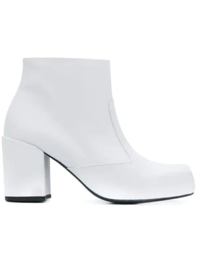 Aalto Bianca Chunky Square Boots In White