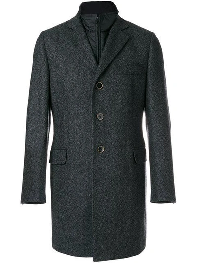 Fay Single Breasted Coat - Grey