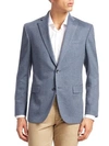 Saks Fifth Avenue Collection Button-front Cashmere Blazer In Blue