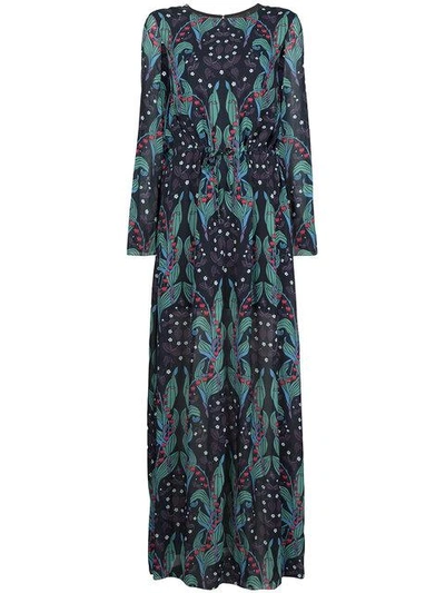 Ingie Paris Long Floral Dress In Multicolour