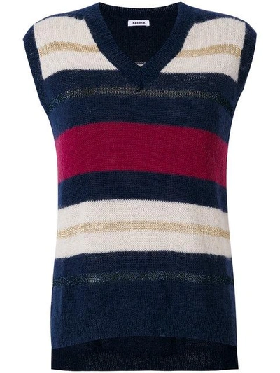 P.a.r.o.s.h Gestreiftes Tanktop In Blue