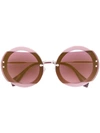 Miu Miu Tinted Round Sunglasses