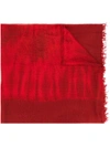 Suzusan Fine Knit Scarf In Red