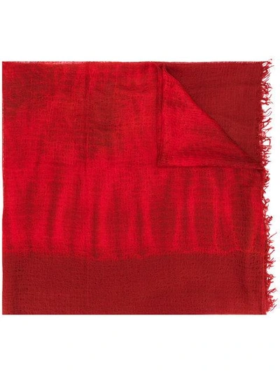 Suzusan Fine Knit Scarf In Red