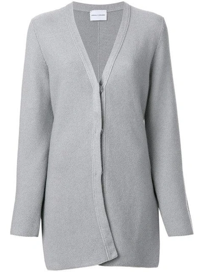 Ursula Conzen Long Front Button Cardigan - Grey