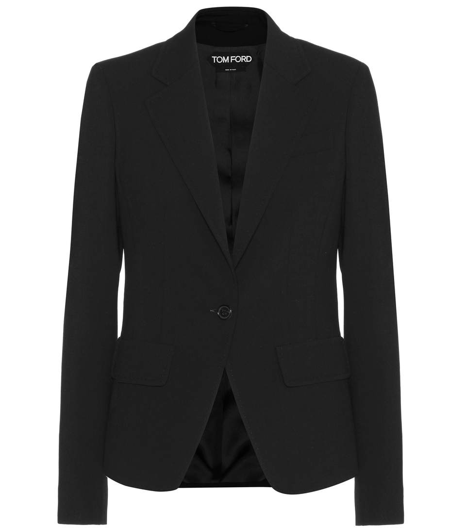 Tom Ford Cotton-blend Blazer In Black | ModeSens