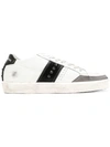 Leather Crown Studs White Leather Low Sneakers