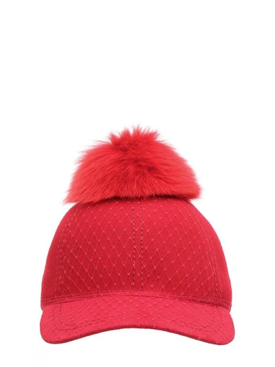 House Of Lafayette Wool Cap In Red