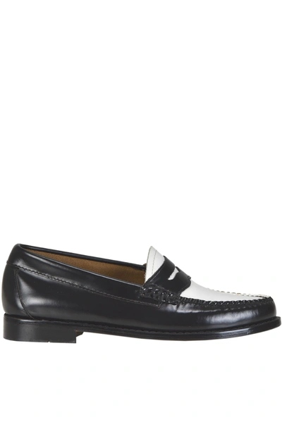G.h.bass & Co. Weejuns Penny Two-tone Loafers Black White G.h.bass In Multi