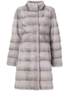 Liska Fur Mid-length Coat In Grey