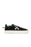 Off-white Canvas Vulcanized Low-top Sneakers In Black