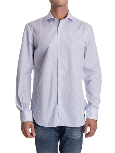 Aspesi Oxford Cotton Shirt In Blue