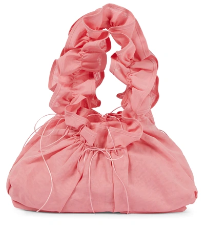 Cecilie Bahnsen Fallulah Medium Ruffled Shoulder Bag In Sorbet Pink