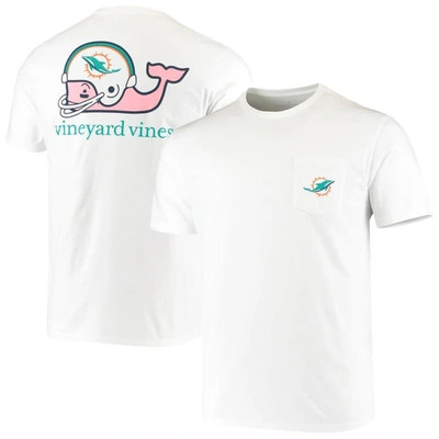 Vineyard Vines White Miami Dolphins Big & Tall Helmet T-shirt