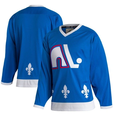 Adidas Originals Adidas Blue Quebec Nordiques Team Classics Authentic Blank Jersey