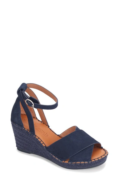 Gentle Souls Signature Charli X Wedge Sandal In Pageant Blue