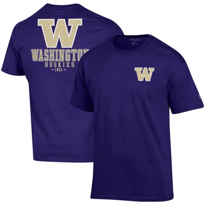 Champion Purple Washington Huskies Stack 2-hit T-shirt