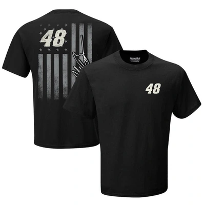 Hendrick Motorsports Team Collection Black Alex Bowman Tonal Flag T-shirt
