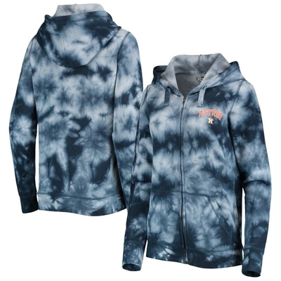 New Era Navy Houston Astros Tie-dye Full-zip Hoodie