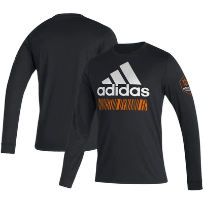 Adidas Originals Adidas Black Houston Dynamo Fc Vintage Performance Long Sleeve T-shirt