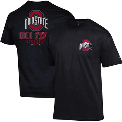 Champion Black Ohio State Buckeyes Team Stack 2-hit T-shirt