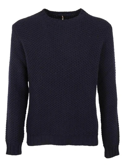 Massimo Piombo Crew Neck Sweater In Blu