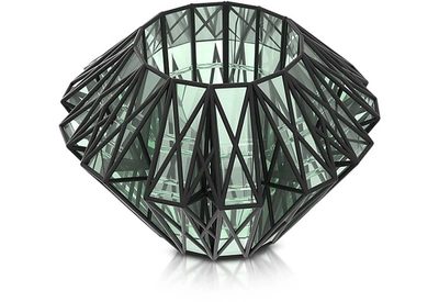 Vojd Studios Bracelets Translucent Glass Cage Cuff In Black