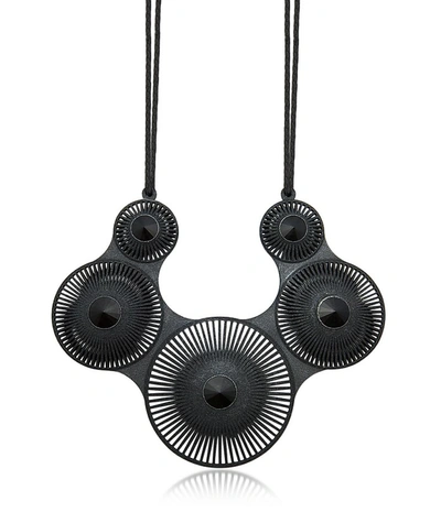 Vojd Studios Necklaces Phase Black Quintuple Neckpiece In Noir