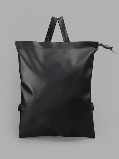 Delle Cose Black Bakcpack Made Out Of Original Military Rubber