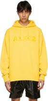 Alyx Logo-print Knitted Hoodie In Yellow
