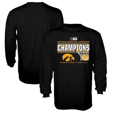 Blue 84 Basketball Conference Tournament Champions Locker Room Long Sleeve T-shirt In Black
