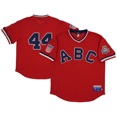 Rings & Crwns Kids' Youth  #44 Red Atlanta Black Crackers Mesh Replica V-neck Jersey